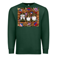 Sports Green camouflage gnomes american flag star leopard Premium Sweatshirt - Artiststas