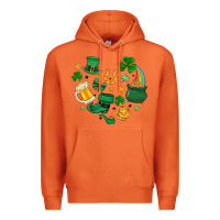 Carrot st. patrick heart doodle Premium Hoodie - MaliasSmallBusiness