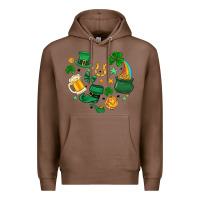 Chestnut st. patrick heart doodle Premium Hoodie - MaliasSmallBusiness