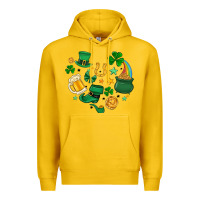 Lemon st. patrick heart doodle Premium Hoodie - MaliasSmallBusiness