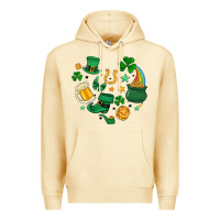 Pina Colada st. patrick heart doodle Premium Hoodie - MaliasSmallBusiness