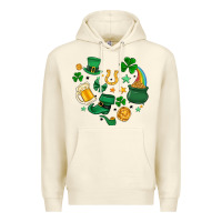 Sandshell st. patrick heart doodle Premium Hoodie - MaliasSmallBusiness