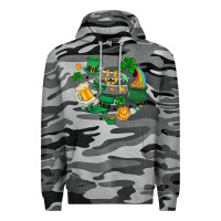 Slate Camo st. patrick heart doodle Premium Hoodie - MaliasSmallBusiness