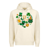 Tofu st. patrick heart doodle Premium Hoodie - MaliasSmallBusiness