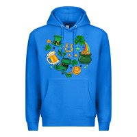 True Royal st. patrick heart doodle Premium Hoodie - MaliasSmallBusiness