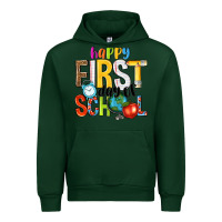Forest Green happy first day of school Urban Hoodie - NancyCooperArtShop