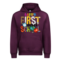 Mauve Wine happy first day of school Urban Hoodie - NancyCooperArtShop
