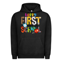 Pigment Black happy first day of school Urban Hoodie - NancyCooperArtShop