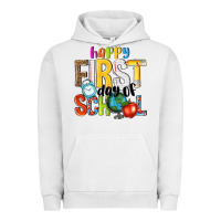 Pigment Lunar Rock happy first day of school Urban Hoodie - NancyCooperArtShop