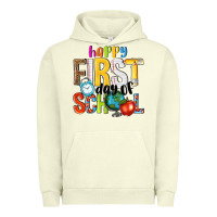 Pigment Pistachio happy first day of school Urban Hoodie - NancyCooperArtShop