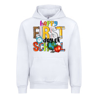 White happy first day of school Urban Hoodie - NancyCooperArtShop