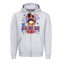 Heather Grey All American babe Zipper Hoodie - Neo Western