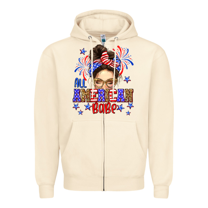 All American Babe Zipper Hoodie by Neo Western | Teevron
