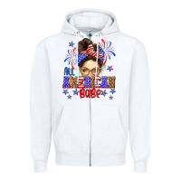 White All American babe Zipper Hoodie - Neo Western