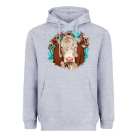 Heather Grey hareford leopard gemstone Heavyweight Hoodie - JahusDesignShop