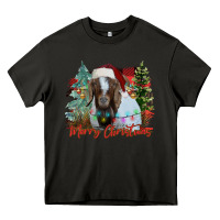 Asphalt merry Christmas goat Heavy Core Tee - CowhideDigitalArt
