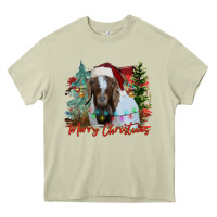 Mossy merry Christmas goat Heavy Core Tee - CowhideDigitalArt