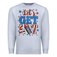 Heather Grey let's get lit Premium Sweatshirt - BundleAndBundleShop