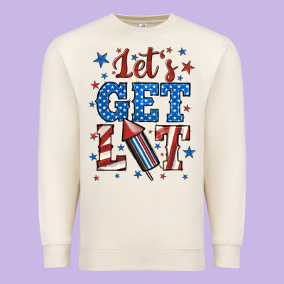 Let's Get Lit Premium Sweatshirt Designed By Bundleandbundleshop