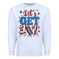 White let's get lit Premium Sweatshirt - BundleAndBundleShop