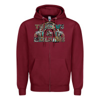 Burgundy yeehaws and heilnaws Zipper Hoodie - SublimationCraftShop