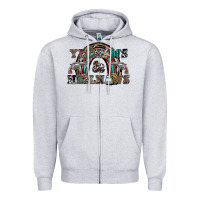 Heather Grey yeehaws and heilnaws Zipper Hoodie - SublimationCraftShop