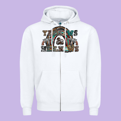 Yeehaws And Heilnaws Zipper Hoodie Designed By Sublimationcraftshop