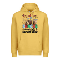 Antique Gold im just here for the snacks commercials and  halftime show Premium Hoodie - MaliasSmallBusiness