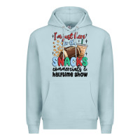 Blue Mist im just here for the snacks commercials and  halftime show Premium Hoodie - MaliasSmallBusiness
