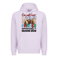 Lilac im just here for the snacks commercials and  halftime show Premium Hoodie - MaliasSmallBusiness