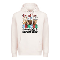 Pale Pink im just here for the snacks commercials and  halftime show Premium Hoodie - MaliasSmallBusiness