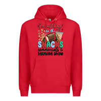 Red im just here for the snacks commercials and  halftime show Premium Hoodie - MaliasSmallBusiness