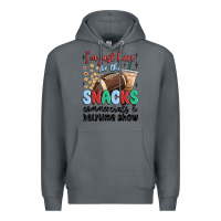 Rock im just here for the snacks commercials and  halftime show Premium Hoodie - MaliasSmallBusiness