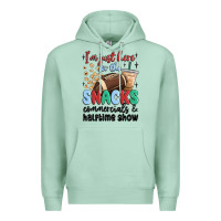 Seafoam im just here for the snacks commercials and  halftime show Premium Hoodie - MaliasSmallBusiness