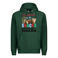 Sports Green im just here for the snacks commercials and  halftime show Premium Hoodie - MaliasSmallBusiness