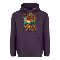 Plum thankful grateful blessed turkey Heavyweight Hoodie - Artiststas