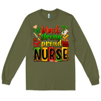 Army Green black strong proud nurse Long Sleeve Tee - Zillion Design Studio