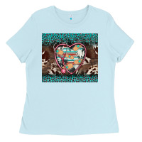 Baby Blue western nurse stethoscope turquoise leopardes Ladies Tee - BarkalooDesign