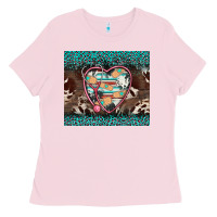 Bubblegum Pink western nurse stethoscope turquoise leopardes Ladies Tee - BarkalooDesign