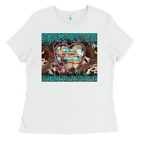 White western nurse stethoscope turquoise leopardes Ladies Tee - BarkalooDesign