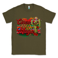 Army Green Cinco de Mayo Cactus Classic Tee - texasbilliewilder