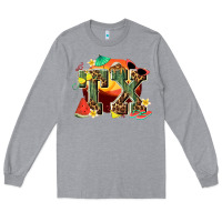 Heather Grey summer tx Long Sleeve Tee - texasbilliewilder