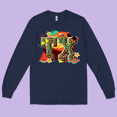 Summer Tx Long Sleeve Tee Designed By Texasbilliewilder