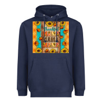 Navy Thankful mama mama mama Heavyweight Hoodie - Artiststas