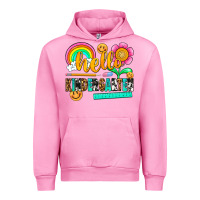 Fuchsia Pink hello kindergarten Urban Hoodie - NancyCooperArtShop