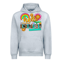 Heather Grey hello kindergarten Urban Hoodie - NancyCooperArtShop