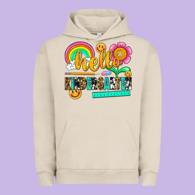 Hello Kindergarten Urban Hoodie Designed By Nancycooperartshop