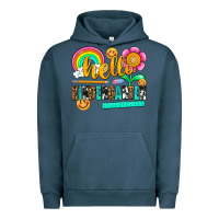 Pigment Midnight Navy hello kindergarten Urban Hoodie - NancyCooperArtShop