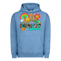 Pigment Pebble Blue hello kindergarten Urban Hoodie - NancyCooperArtShop