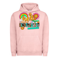 Pigment Salmon hello kindergarten Urban Hoodie - NancyCooperArtShop